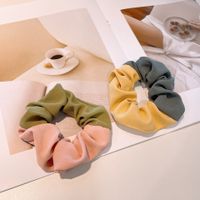 Korean Simple Color Matching Macaron Hair Scrunchies main image 5