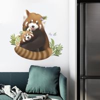 New Cartoon Little Raccoon Mother And Child Wall Sticker main image 3