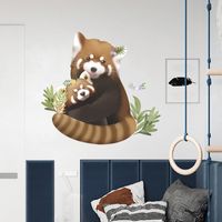 New Cartoon Little Raccoon Mother And Child Wall Sticker main image 4
