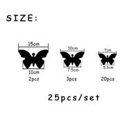 New Colorful Butterfly Flying Acrylic Mirror Wall Stickers main image 6