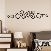New Geometric Hollow Square Wall Stickers main image 5