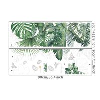 New Fashion Tropical Green Plant Leaf Wall Sticker sku image 1