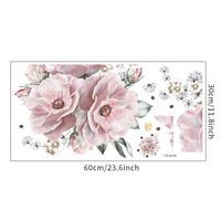New Fashion Pink Big Peony Flower Wall Sticker sku image 1