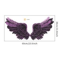 New Fashion Purple Black Wings Wall Stickers sku image 1