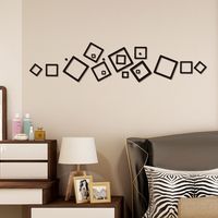 New Geometric Hollow Square Wall Stickers sku image 1