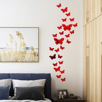 New Colorful Butterfly Flying Acrylic Mirror Wall Stickers sku image 4