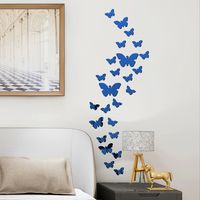 New Colorful Butterfly Flying Acrylic Mirror Wall Stickers sku image 5