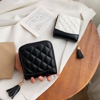 Fashion Short Wallet Card Bag And Tassel Small Bag main image 1