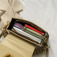Medium Pu Leather Square Bag Fan -shaped Fashion Handbag main image 3