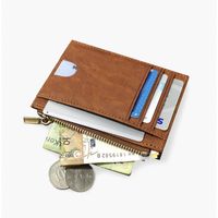Korean Zipper Coin Purse Mini Bus Card Small Wallet Id Card Holder main image 5