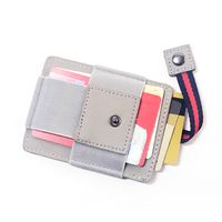 Korean Work Permit Card Holder Mini Buckle Leather Thin Card Holder Wholesale main image 3