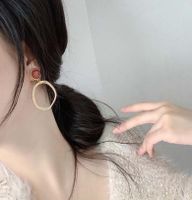Korean Retro Geometric Frosted Earrings main image 7