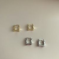 Korea Mini Simple Metal Square Small Earring main image 1