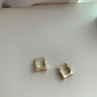 Korea Mini Simple Metal Square Small Earring main image 5