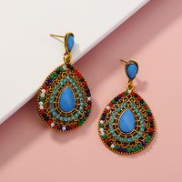 Bohemian Beads Full Diamond Earrings main image 3