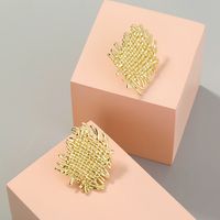 Gold Fashion Cross Braided Metal Earrings main image 5