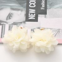Fashion Chiffon Cloth Lace Flower Multi-layer Earrings main image 4