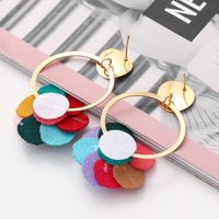 New Multilayer Chiffon Cloth Lace Flower Earring main image 4