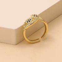 Herzförmiger Ring Des Koreanischen Retro Geometrischen Diamanten main image 5
