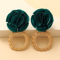 New Multilayer Chiffon Cloth Lace Flower Earrings main image 6