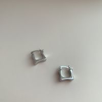 Korea Mini Simple Metal Square Small Earring sku image 2