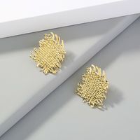 Gold Fashion Cross Braided Metal Earrings sku image 1
