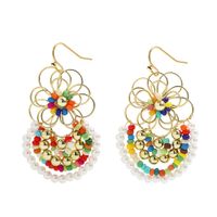 Bohemian Fashion Hand-woven Flower Earrings sku image 4