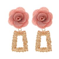 Fashion Chiffon Cloth Lace Flower Multi-layer Earrings sku image 3