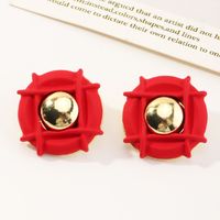 Fashion Simple Heart-shaped Flower Earrings sku image 2