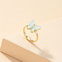 Wholesale Fashion Acrylic Butterfly Ring sku image 4