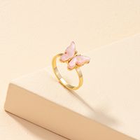 Wholesale Fashion Acrylic Butterfly Ring sku image 5