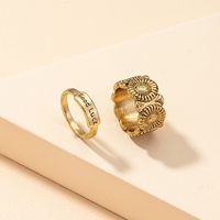 Wholesale Retro Fashion Metal Texture Ring Set sku image 1