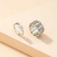 Wholesale Retro Fashion Metal Texture Ring Set sku image 2