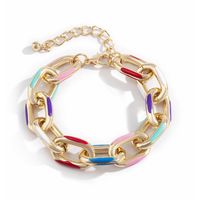 Colorful Dripping Oil Metal Bracelet main image 6