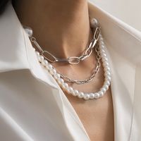 Baroque Retro Special-shaped Imitation Pearl Necklace main image 5