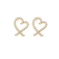 Fashion Heart-shape Pearl Letter Earrings main image 6
