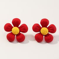 Mode Einfache Herzförmige Blumenohrringe main image 6