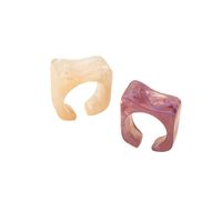 Fashion Contrast Color Resin Ring Set Wholesale main image 6