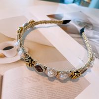 Korean Retro Rhinestone Rose Flower Headband main image 5