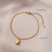 Korean Lucky Lock Titanium Steel Anklet main image 6