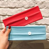 Fashion Simple Sports Solid Color Sweat-absorbent Button Headband main image 5