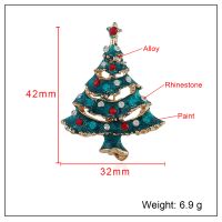 Creative Fashion Golden Christmas Tree Brooch main image 6