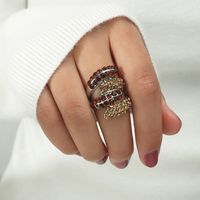 Simple Retro Two-color Contrast Alloy Ring main image 1
