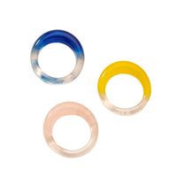 Korean Simple Color Acrylic Ring Set main image 6