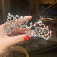 Épingle À Cheveux Mignonne Couronne En Strass Pour Enfants main image 6