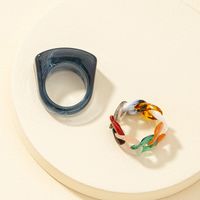 Vintage Acrylic Chain Multicolor Ring main image 5