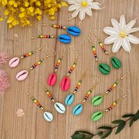 Bohemian Shell Colorful Bead Earrings main image 1