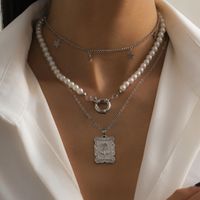 Einfache Halskette Mit Quadratischem Rosenanhänger main image 3