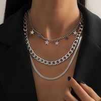 Hip Hop Snake-shaped Star Bone Chain Necklace main image 2