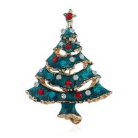 Creative Fashion Golden Christmas Tree Brooch sku image 1
